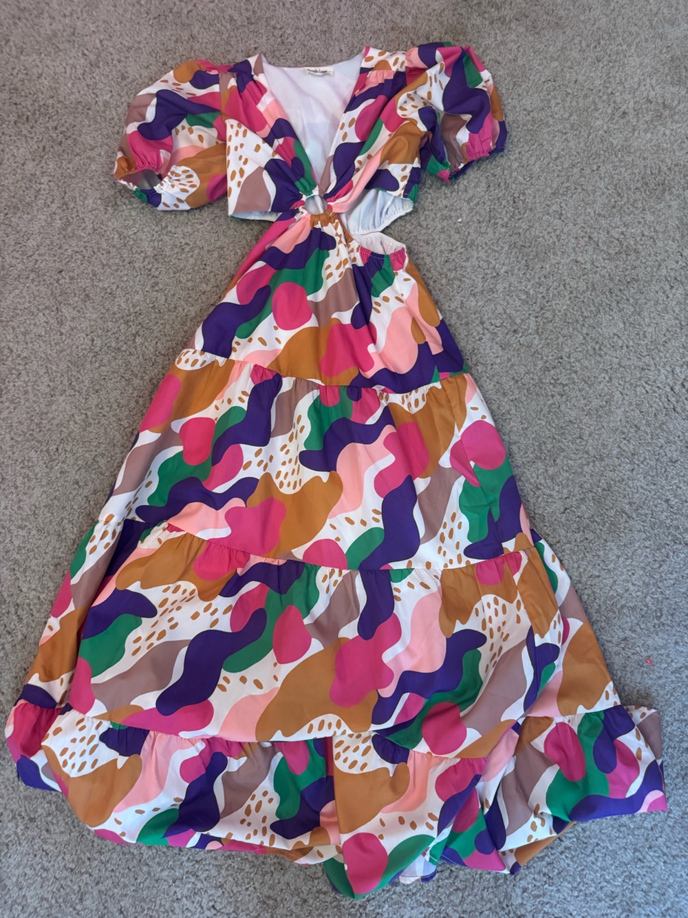 Colorful Abstract Print Dress